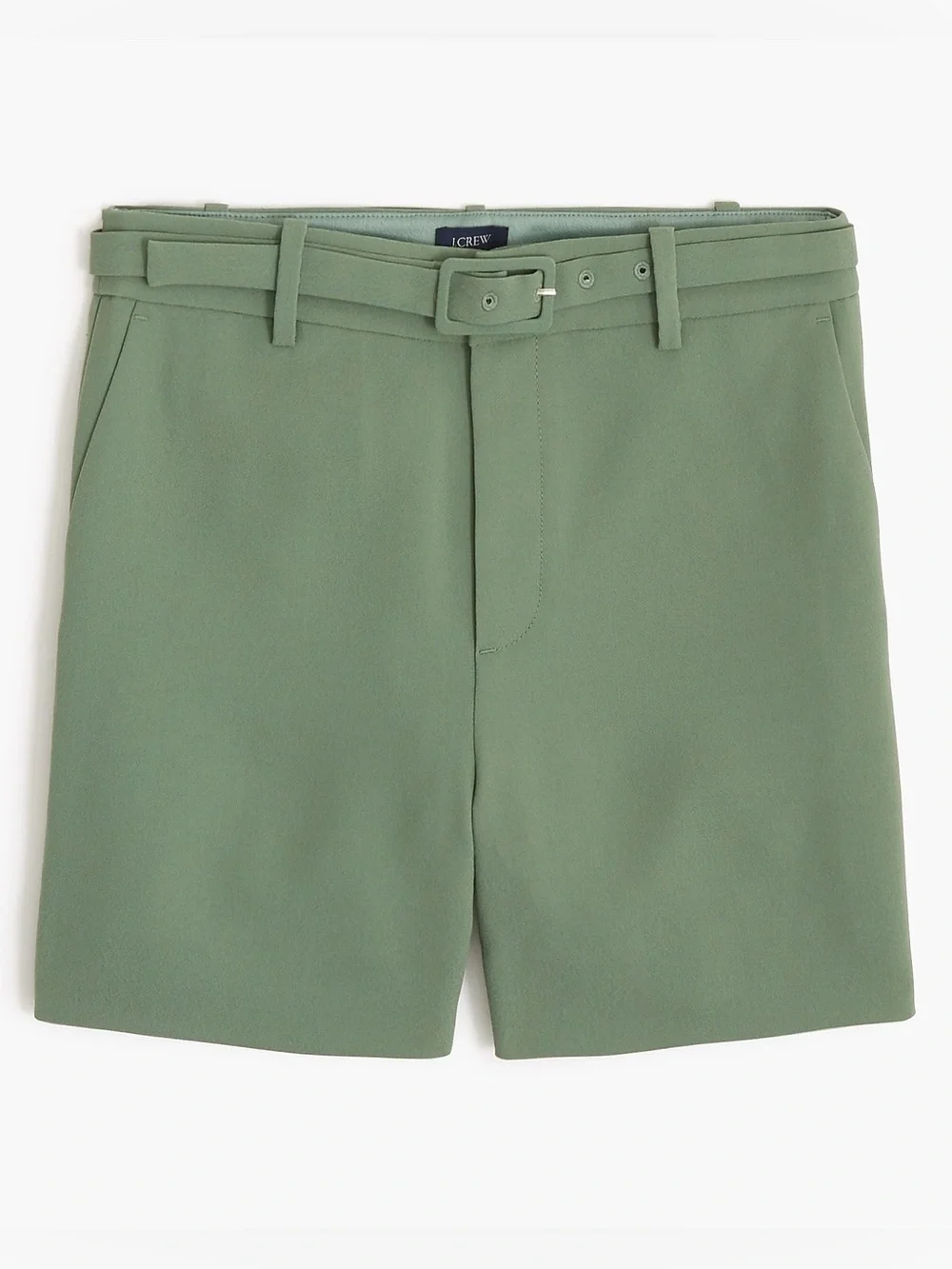 J.Crew Belted Crepe Shorts in Topiary Green NWT Size 10